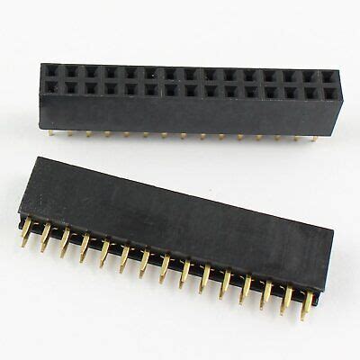 2Pcs 2 54mm Pitch 2x15 Pin 30 Pin Female Double Row Straight Pin Header