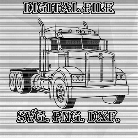 Mack Truck Svg Mack Truck Png Truck Vector Artbig Truck Illustration