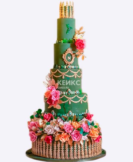 Купить «Шикарный свадебный торт Корона» №135170 с доставкой в Москве ...