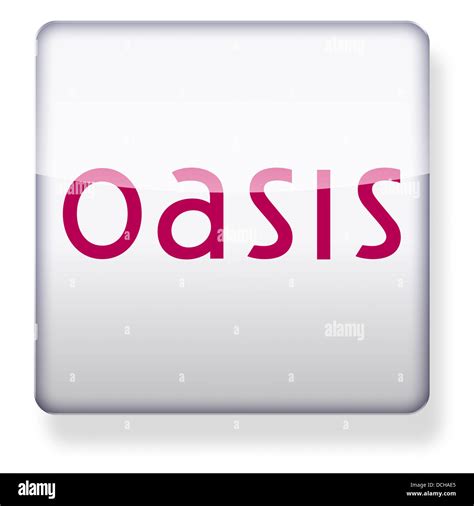 Oasis clothes store logo as an app icon. Clipping path included Stock ...