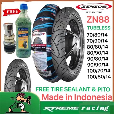 Zeneos Zn Motorcycle Free Tire Sealant Pito Tire Gulong Tubeless