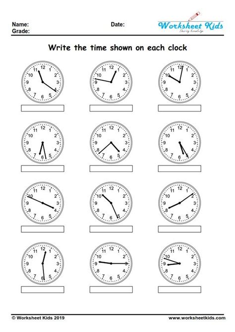 How To Tell Time On An Analog Clock Worksheet