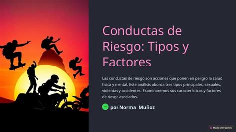 Conductas De Riesgo Tipos Y Factorespptx Descarga Gratuita