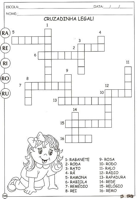 Cruzadinhas Legais Para Alfabetiza O No Jeito De Imprimir E Colorir