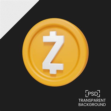 Crypto Zcash Moeda D Render Ilustra O Isolada Transparente Psd Premium