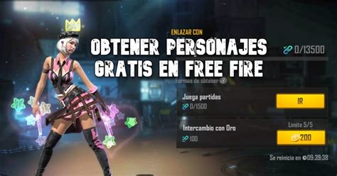 C Mo Obtener Personajes Gratis En Free Fire Sistema Link Liga De Gamers