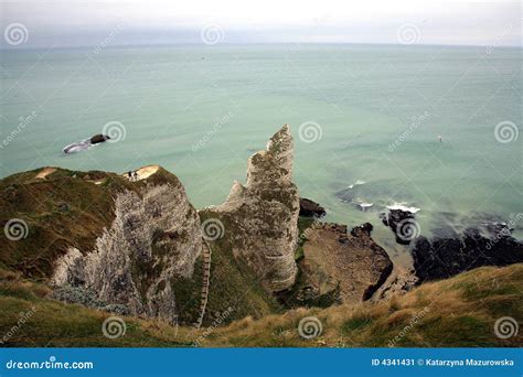 Cliff in Etretat stock image. Image of claim, french, environment - 4341431