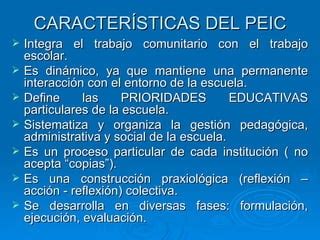 Proyecto Educativo Integral Comunitario Peic Ppt