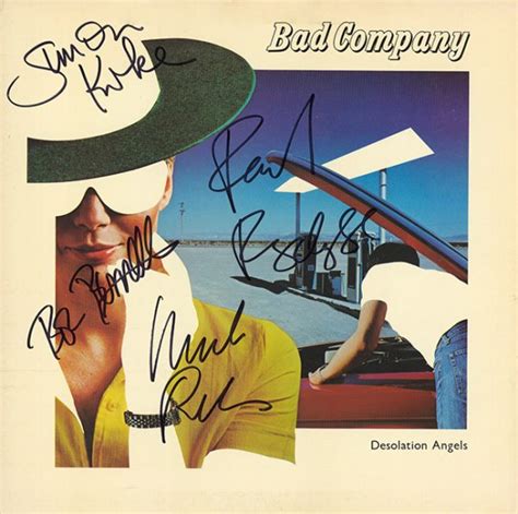 Bad Company Band Signed Desolation Angels Album Artist Signed