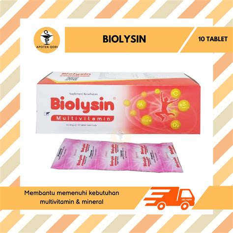 Jual Biolysin Strip Tablet Multivitamin Mineral Shopee Indonesia