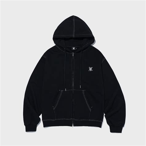 Signature Stitch Hood Zip Up Black 감도 깊은 취향 셀렉트샵 29cm