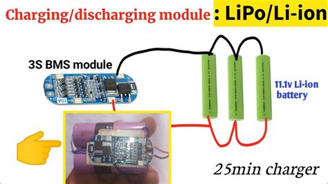 S Bms Connection With Lithium Ion Lipo Battery Battery Charger Module