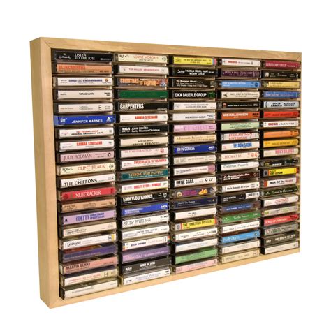 Kingdom Capacity Unfinished Wooden Cassette Rack Organizer For