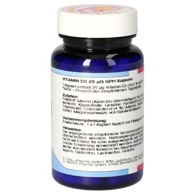 Vitamin D G Gph Kapseln Gall Pharma Gmbh Online Shop