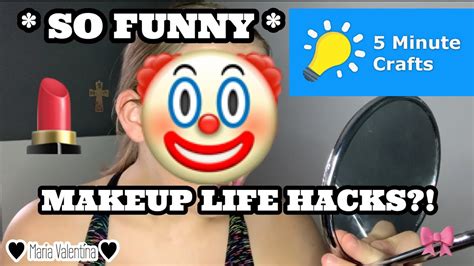 Testing 5 Minute Crafts Makeup Hacks 💄 They Work 2020 Maria Valentina Youtube