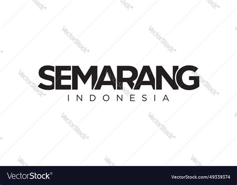 Semarang in the indonesia emblem design Royalty Free Vector