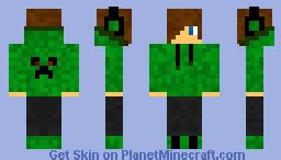 ɴᴅᴇʀᴍᴀɴ ♪ Creeper Hoodie (Boy) Minecraft Skin