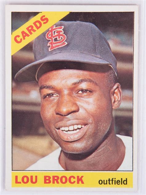 Lot Lou Brock 1966 Topps Baseball Card Number 125