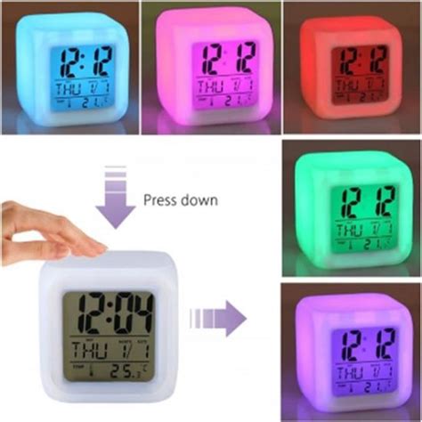 Horloge Multifonction Led Qui Change De Couleur R Veil Num Rique Avec