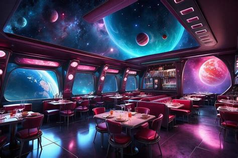 Cosmic Diner Interstellar Travelers Nebula Cocktails Celestial Cuisine ...