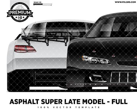 Asphalt Super Late model - Full 'Premium' Vector Template - Pixelsaurus