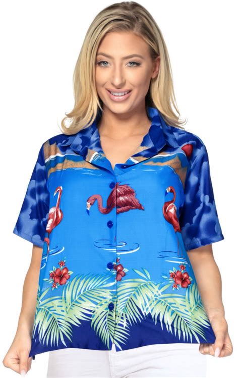 Womens Beachwear Aloha Casual Floral Blouse Beach Hawaiian Dress Shirt