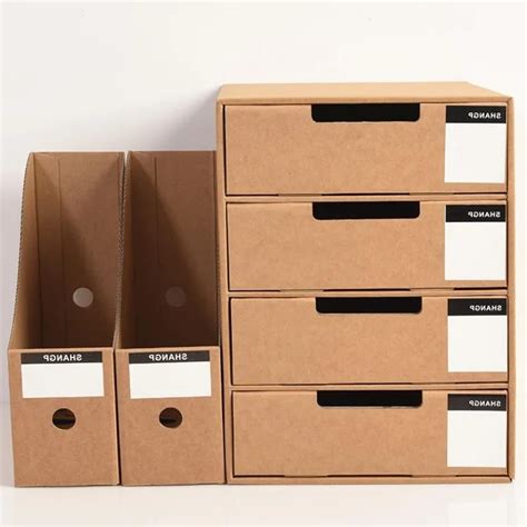 Креативная коробка для хранения крафт-бумаги, файлов, книг ...