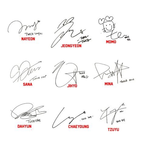 Twice Signature Autograph Decal Stickers Nayeonjeongyeon Etsy