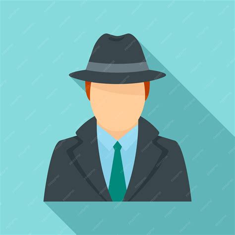 Premium Vector | Police detective icon flat illustration of police