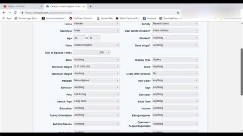 How To Use Pof Advanced Search Without Registering Youtube