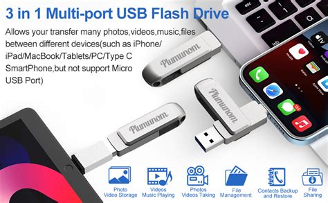 Plumunom Photo Stick For IPhone USB Flash Drive 256GB Flash Drive For