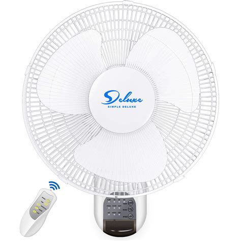 Simple Deluxe Wall Fan 16 Inch Digital Wall Mounted Fan With Remote