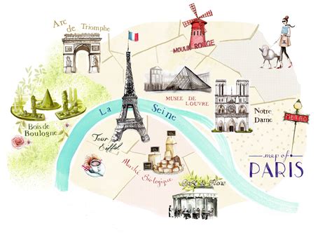 Private Site Paris Map City Maps Illustration Paris