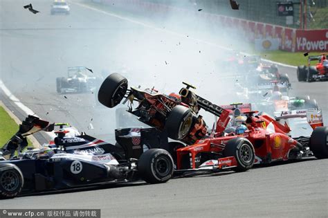 Alonso Hamilton Crash At Spa China Org Cn