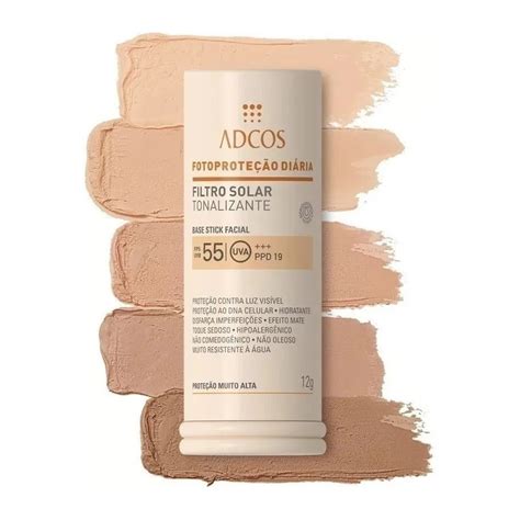 Protetor Solar Stick Tonalizante FPS 55 Nude ADCOS Shopee Brasil