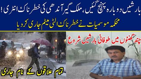 Heavy Thunderstorm Rains Winds Expected In All Cities Of Pakistan