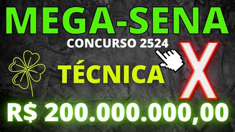 Mega sena concurso 2524 200 milhões TÉCNICA X YouTube