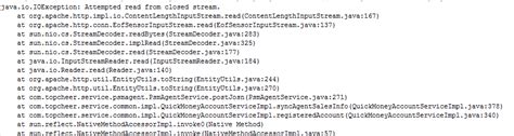 Httpclient Java Io Ioexception Attempted Read From Closed Stream