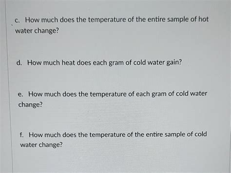 Solved Suppose We Have 8 G Of Hot Water And 12 G Of Cold Chegg