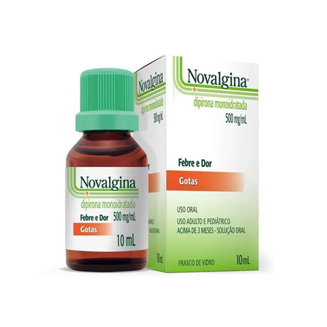 Analgésico Novalgina 500mg mL Solução Oral Gotas 10ml Farmácias Unipreço