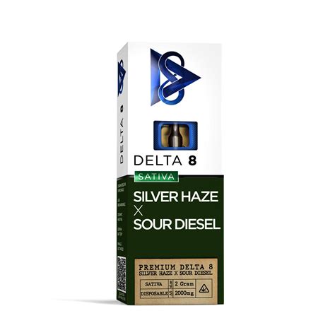 Delta 8 Thc Disposable Vape 2ml Silver Haze X Sour Diesel D8co