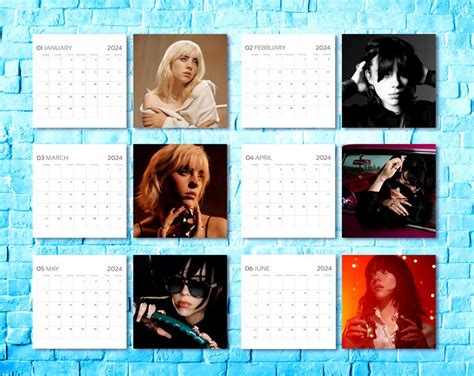 Calendario Billie Eilish Calendario De Celebridades Etsy M Xico