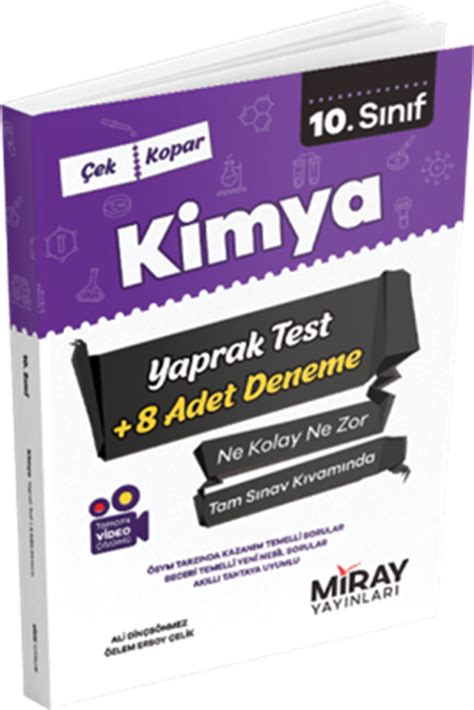 Miray Yayınları 10 Sınıf Kimya Yaprak Testler Palme Kitabevi