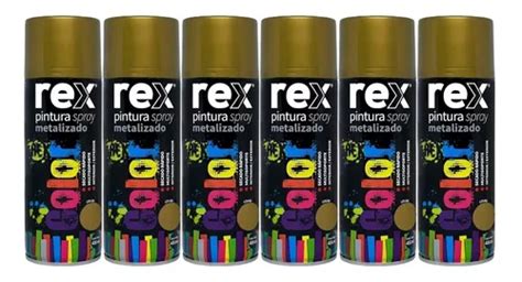 Pack Pinturas En Spray Metalizadas Secado R Pido Rex Ml