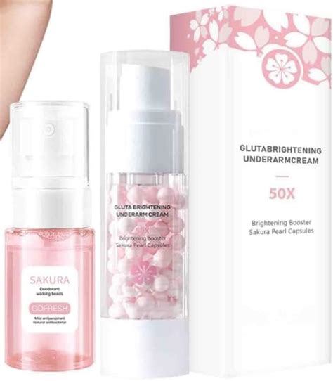 Sakura Gluta Brightening Underarm Deodorant Spray Brightening Cream