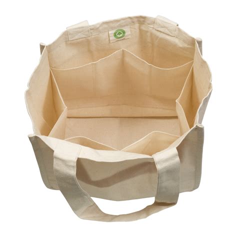 Wholesale Canvas Cotton Grocery Tote Bags with Compartments – Organic ...