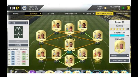 200k Fifa 17 Squad Builder Youtube