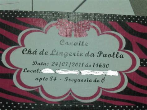 Convite Chá de Lingerie Cozinha e Bebê Elo Produtos Especiais