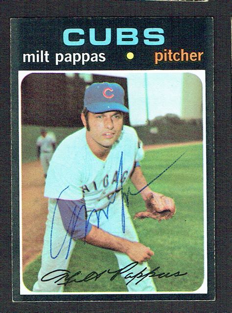 Milt Pappas Signed Autograph Auto Topps Baseball Trading Card