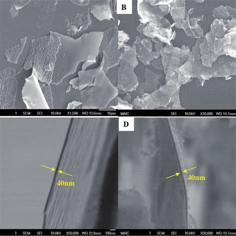 SEM Images Of Titania Nanoflakes A Synthesized Samples B Calcined